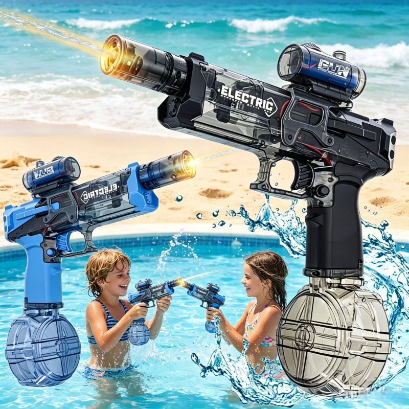 Outdoor Sport Games For Kids - Children Continuous Fire Electric Water Guns
