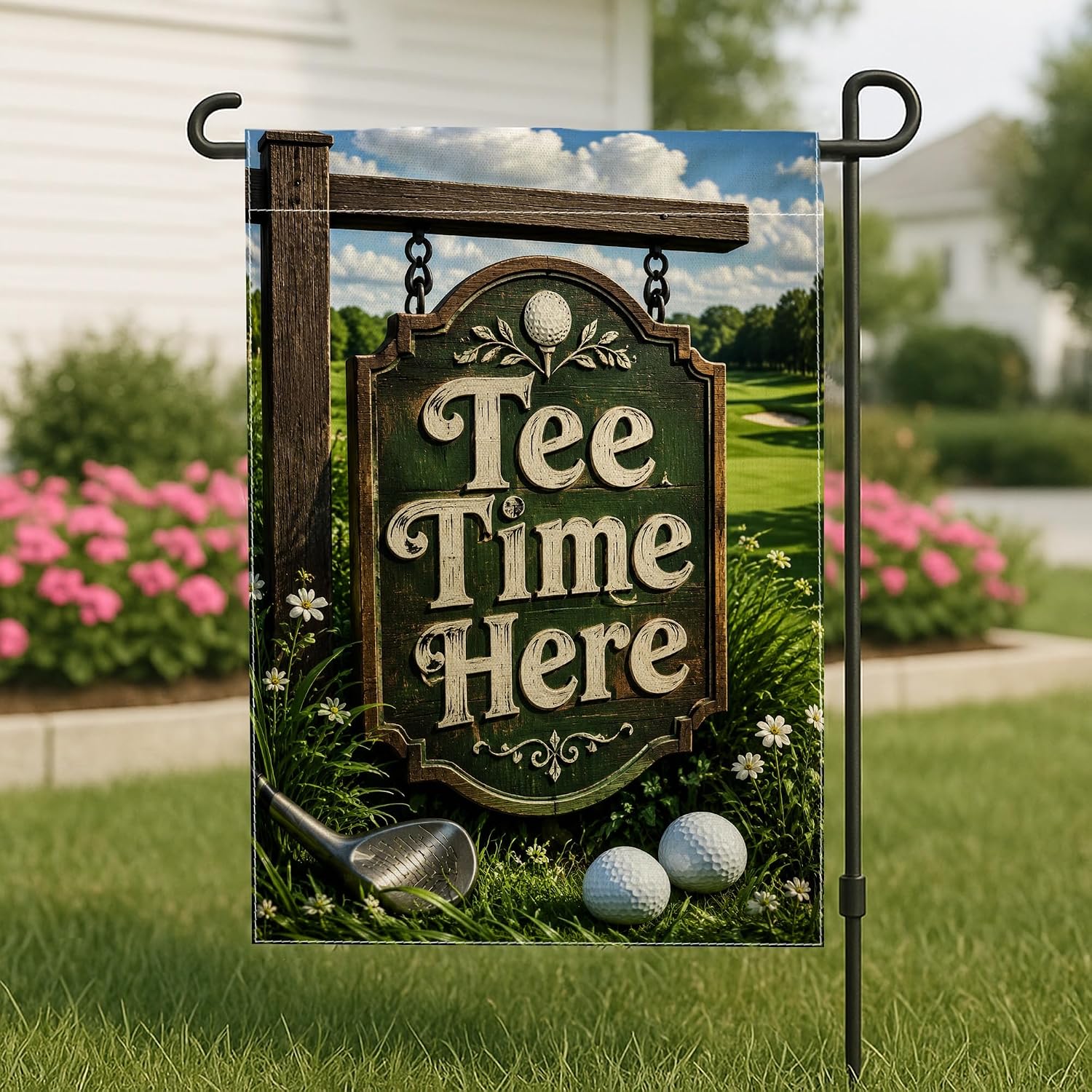 Golf Ball Garden Flag, Outdoor - Outdoor Sport Club 评论和价格