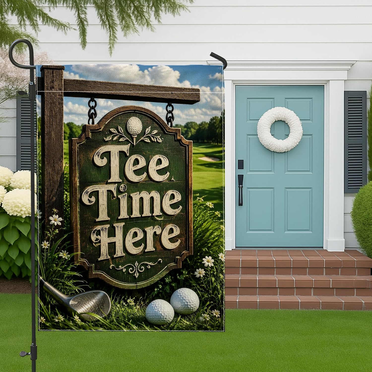 Golf Ball Garden Flag, Outdoor - Outdoor Sport Club 评论和价格