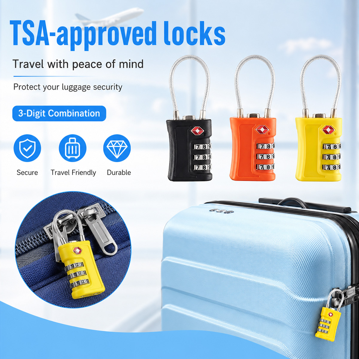 TSA Approved Luggage Lock 3 Di - Outdoor Sport Backpack 评论和价格