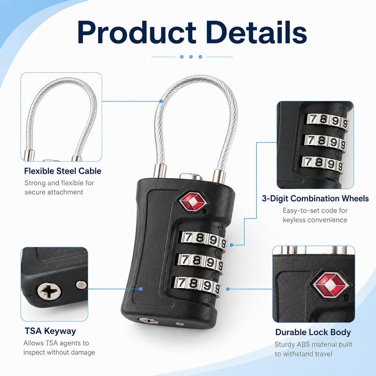 TSA Approved Luggage Lock 3 Di - Outdoor Sport Backpack 评论和价格