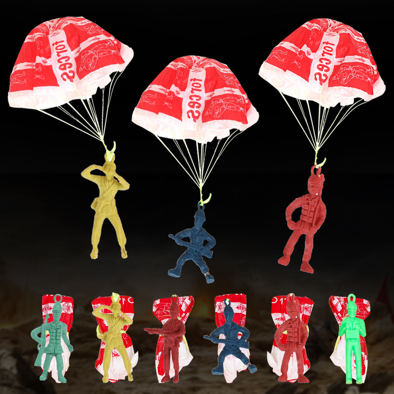 10pcs Plastic Ejecting Parachu - Outdoor Sport Games For Kids 评论和价格