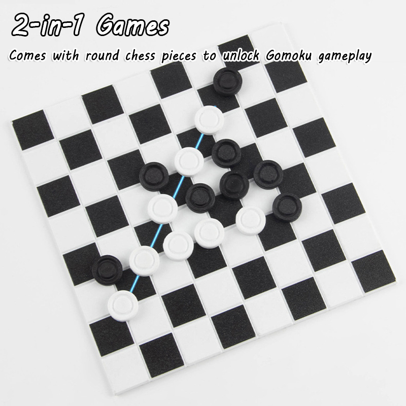2 in 1 Portable Chess Game Set - Outdoor Sport Games For Kids 评论和价格